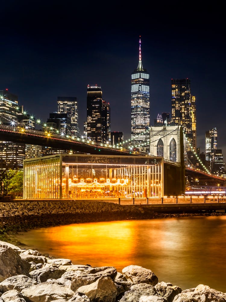 Malerischer Manhattan Eindruck von Brooklyn