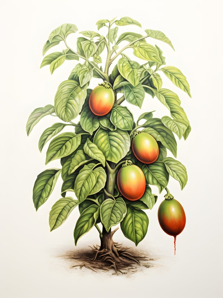 Avocado plant drawing