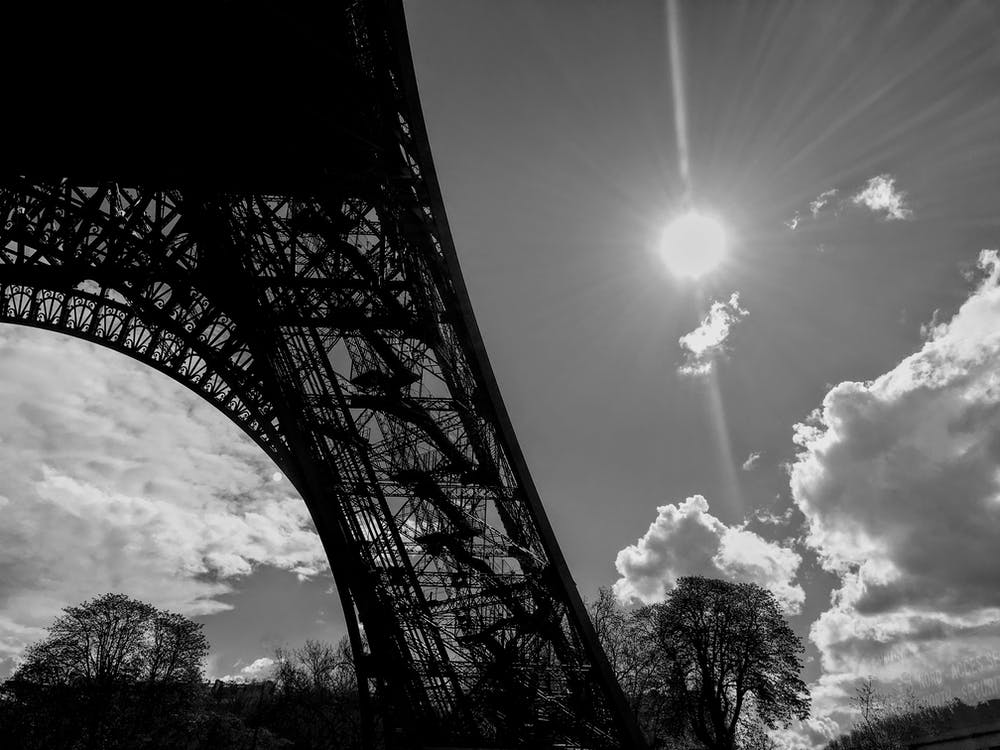 Eiffel Tower Leg and The Sun (Paris Series)