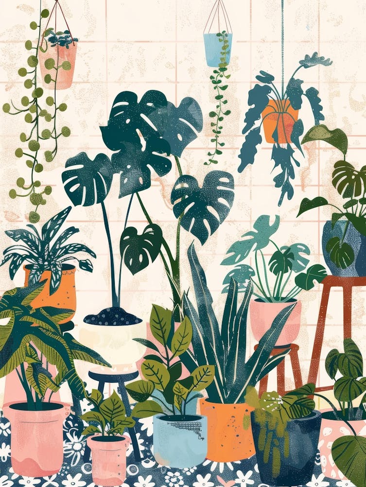 Houseplants Canvas Print