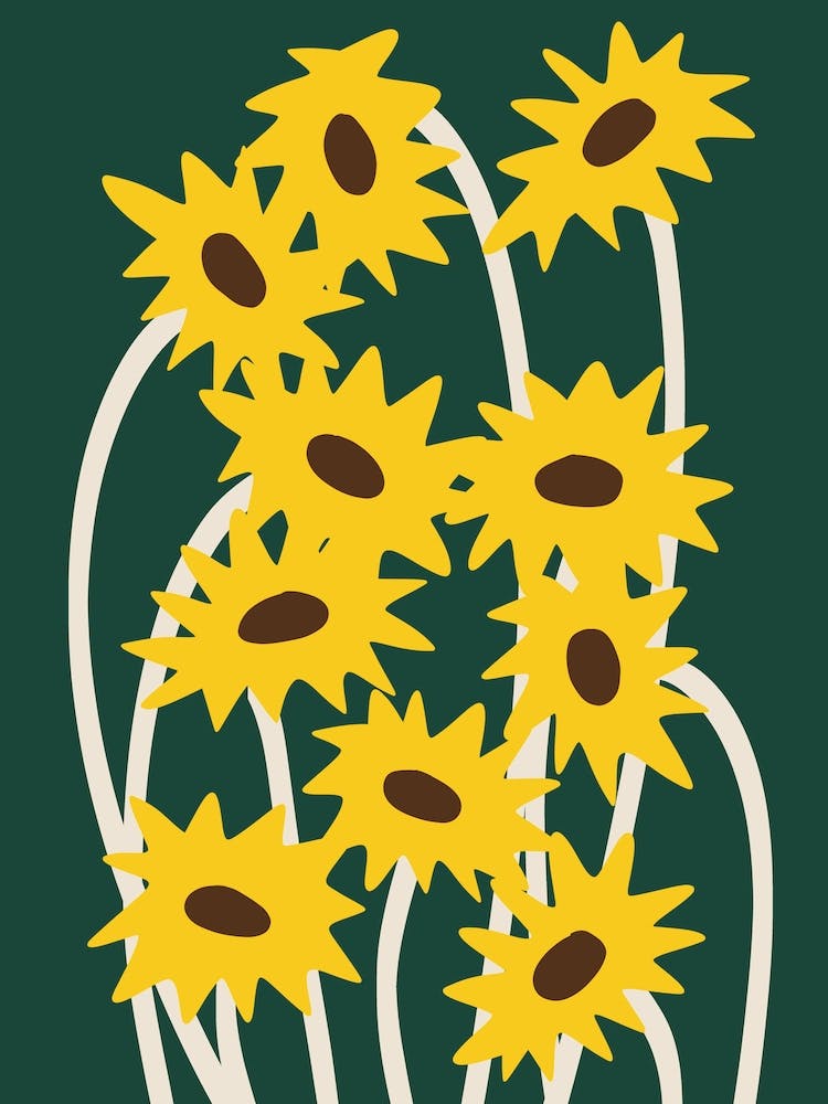 Sunflowers - Green