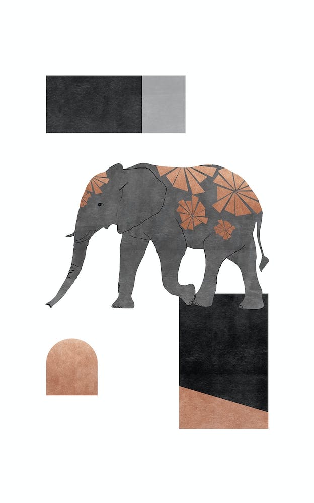 Elephant Mosaic Ii