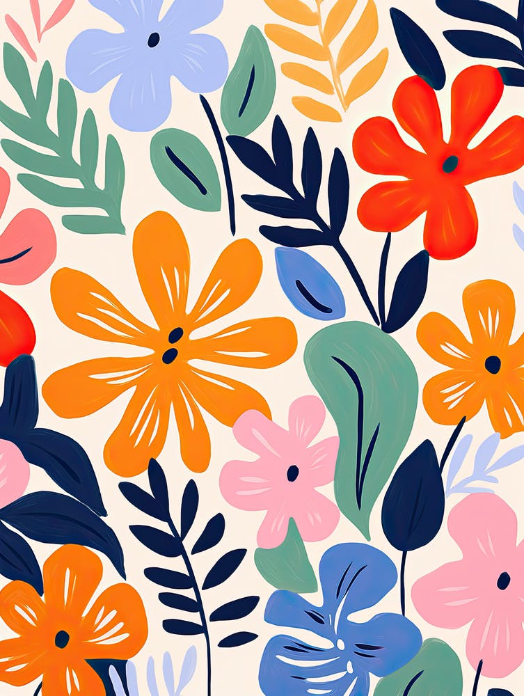 Flowers 14, Matisse style, Floral
