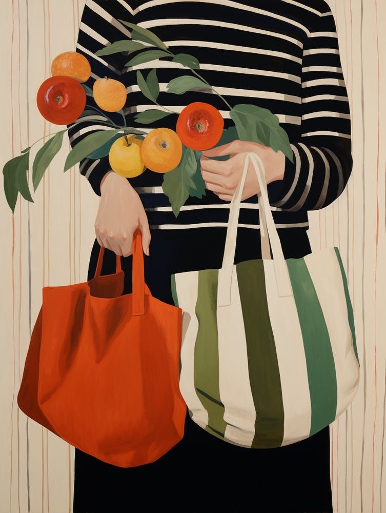 Bag Of Apples Fall Illustration 4