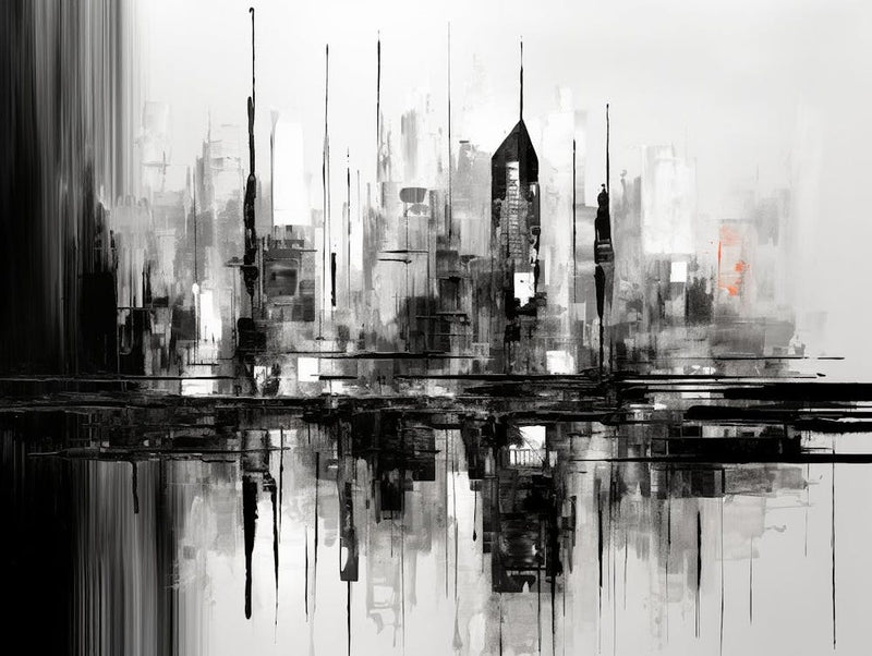 Cityscape Abstract Black And White 6