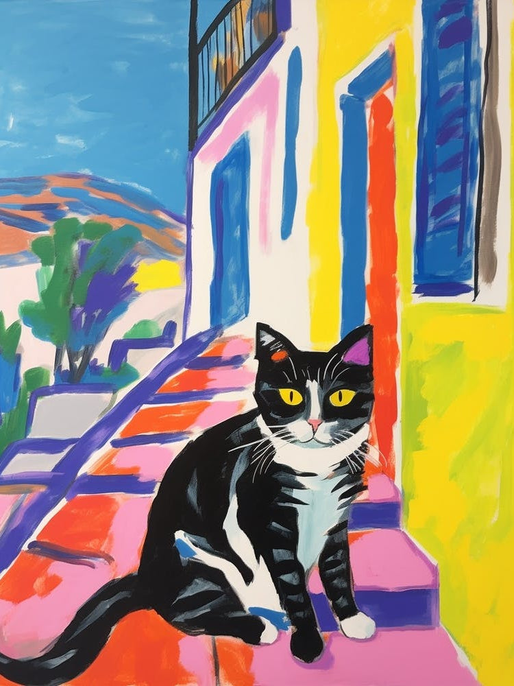Painting Of A Cat In Zadar Croatia