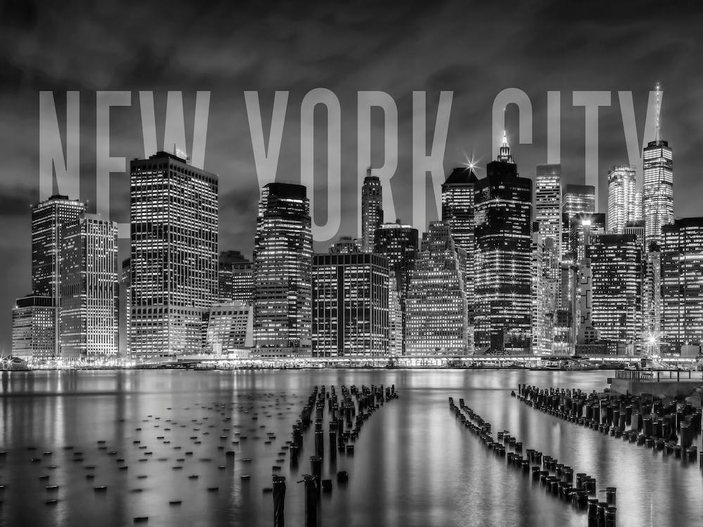 New York City Skyline Monochrome