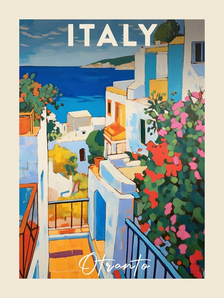 Otranto Italy 3 Fauvist Painting Travel Poster