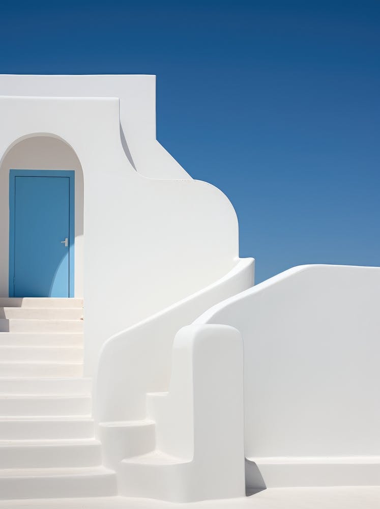 Santorini Blaue Tür