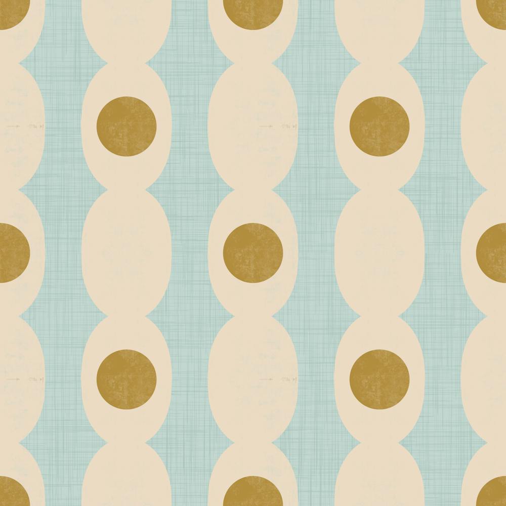 Retro Mod Geo Chain - Baby Blue - Mid Century Modern