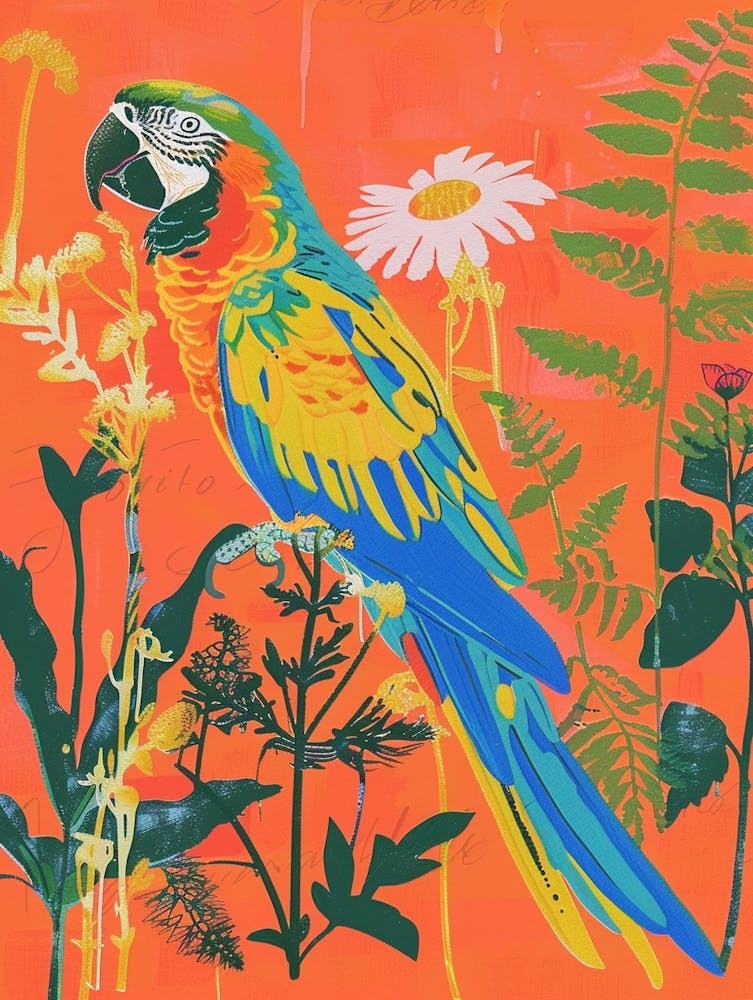 Spring Birds Macaw 2