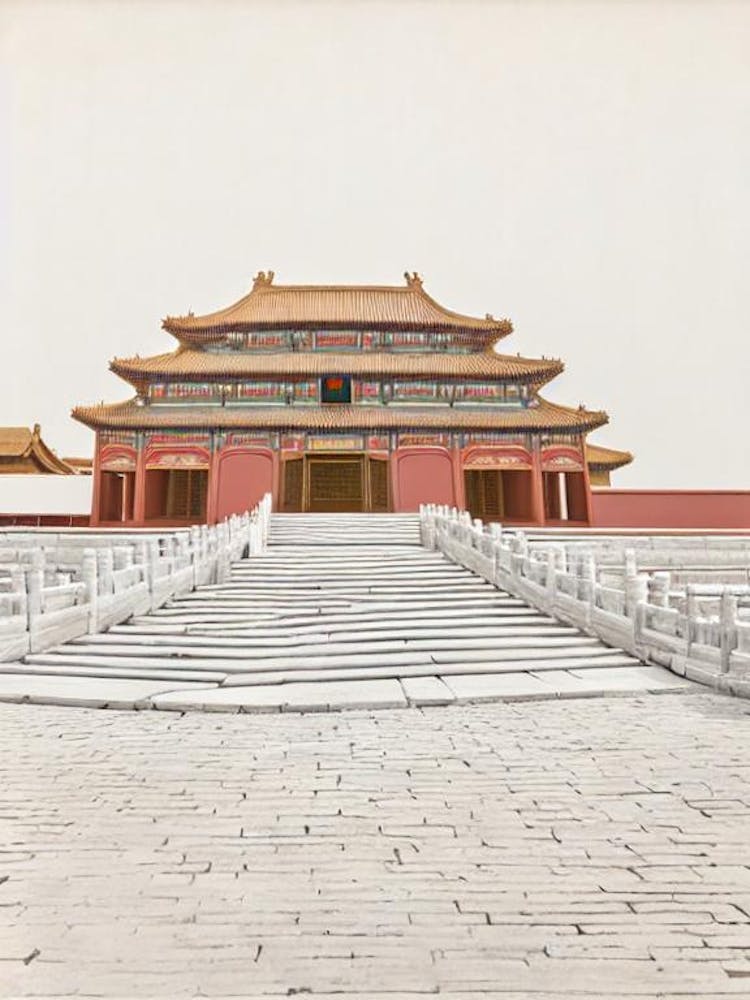 Forbidden City Beijing Boho Landmark Illustration