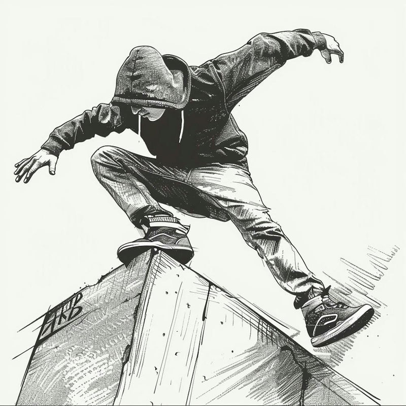 A Parkour Movement Hand Drawn Sketch 3