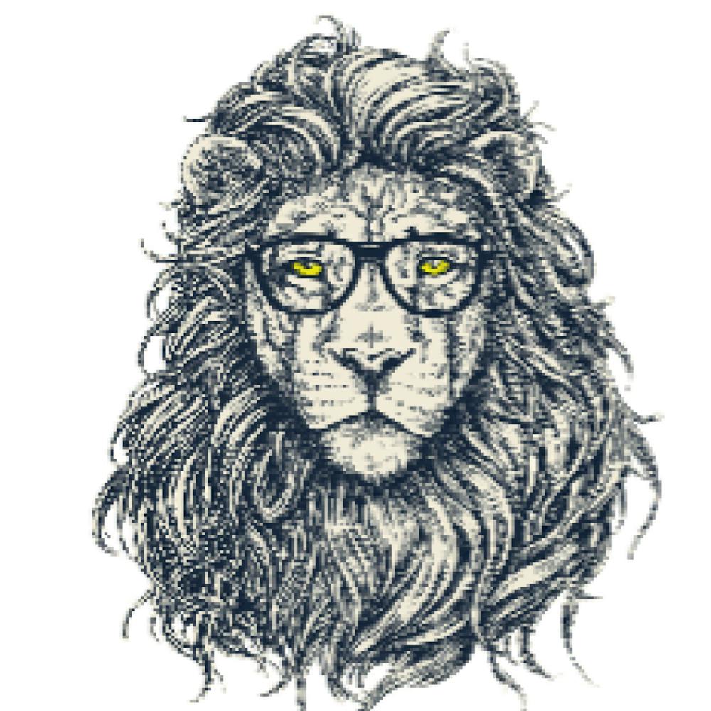 Lion With Glasses