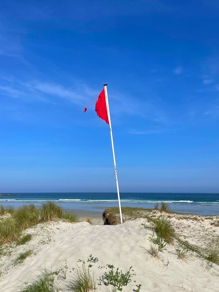 Flag On The Beach