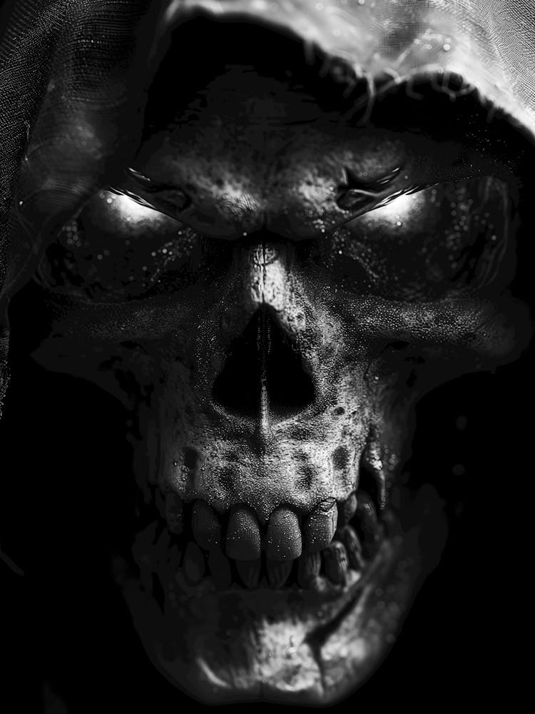 Black And White Skull 4