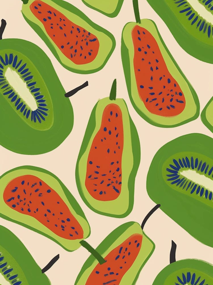 Abstract Fruit Pattern Illustration 3