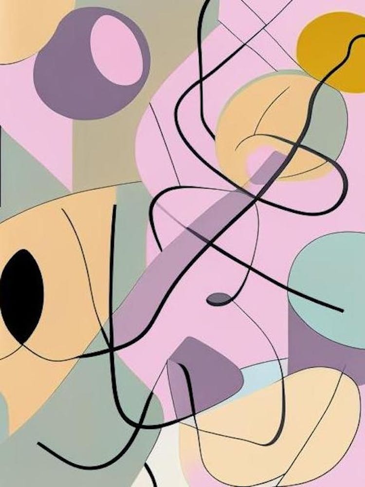 Abstract Electromagnetism Musted Pastels