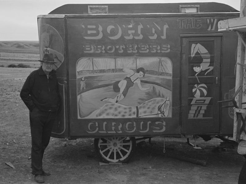 Maker Of Circus Wagons With One Of His Wagons, Alger I E Archer Sheridan County, Montana By Russell Lee