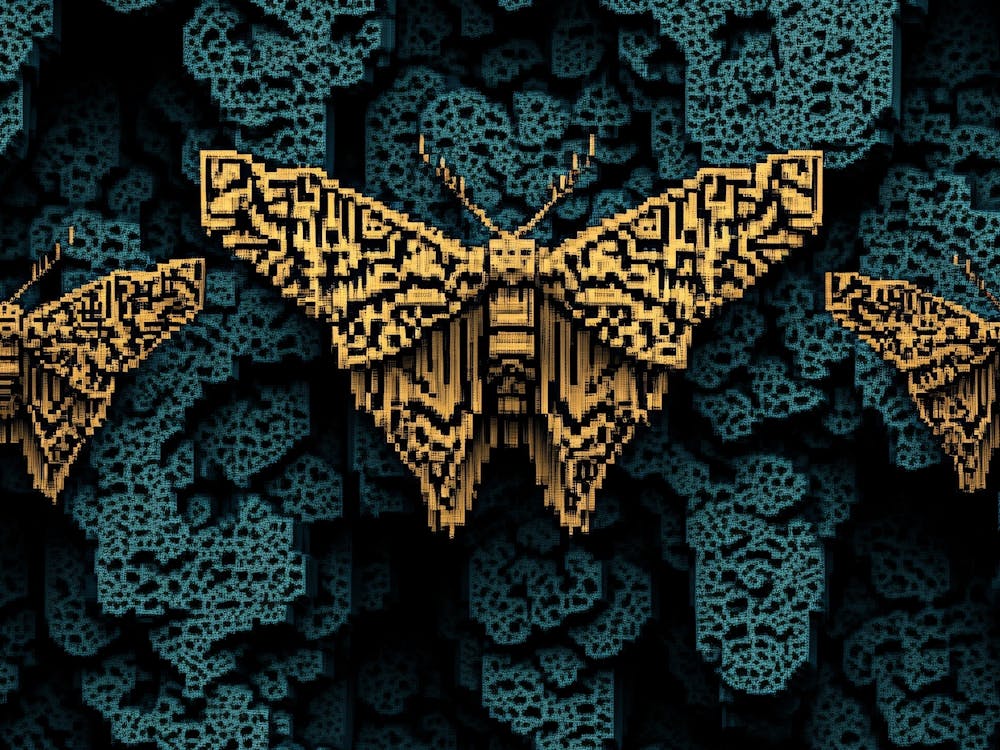 Butterfly Pattern Pixel Art