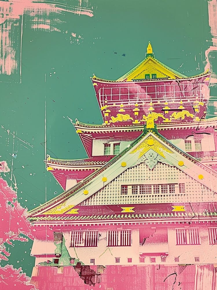 Osaka Castle Duotone Silkscreen 2