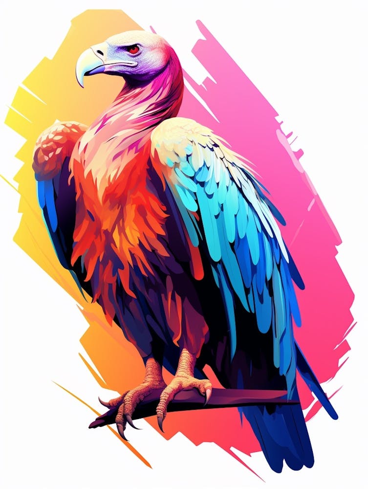 Colourful Geometric Bird Vulture 1