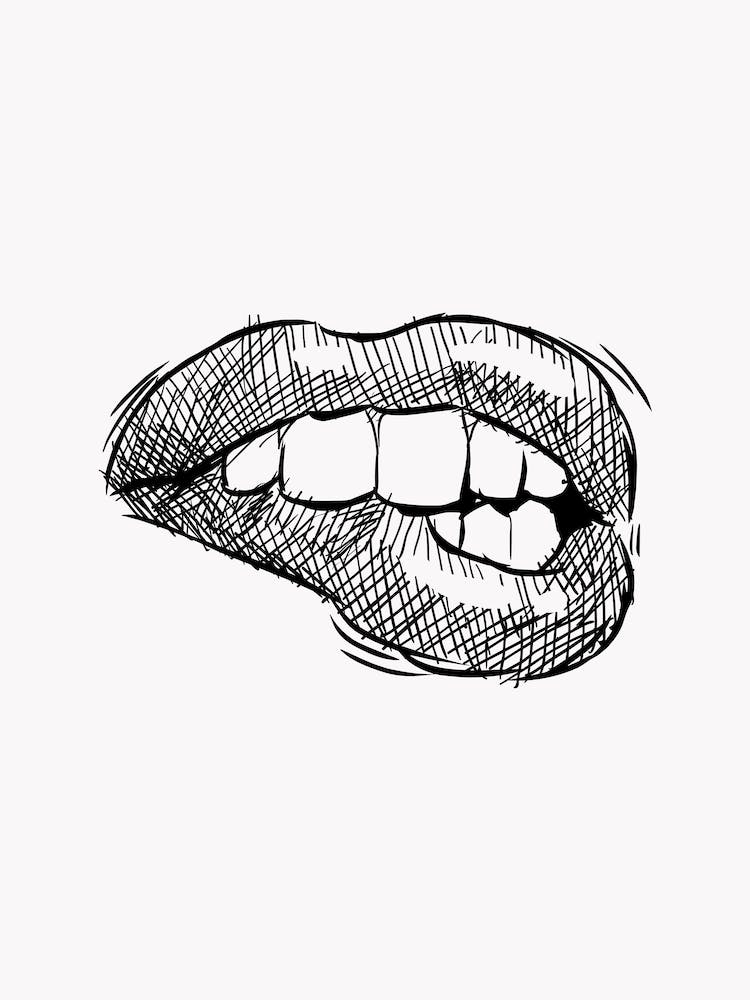 Drawing Of A Lips