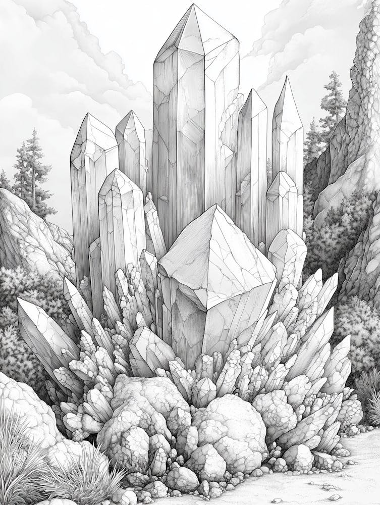Crystals In The Forest