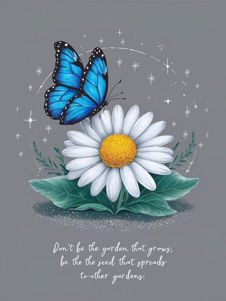 Butterfly And Daisy