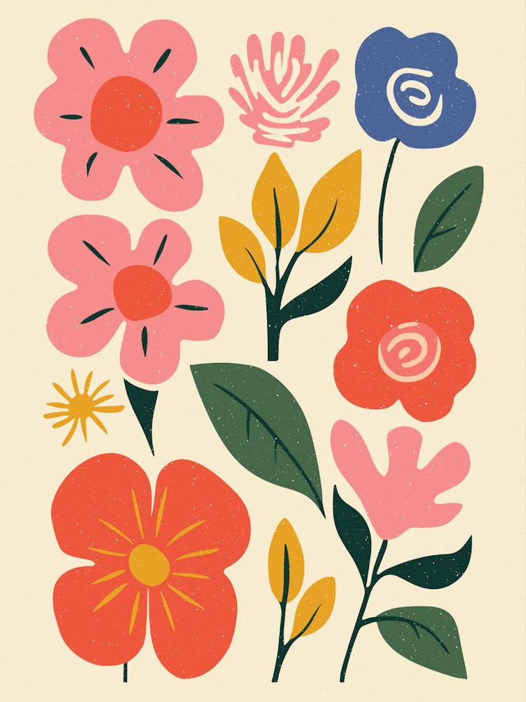 Flowers On A White Background 5