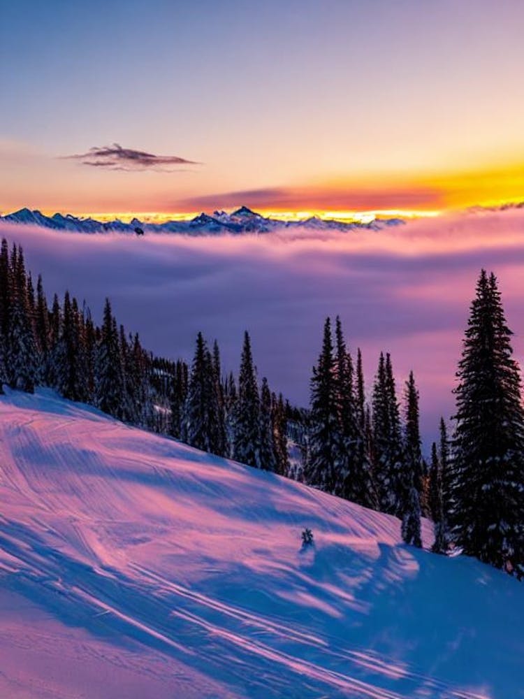 Telluride, Usa Sunrise Skiing Poster