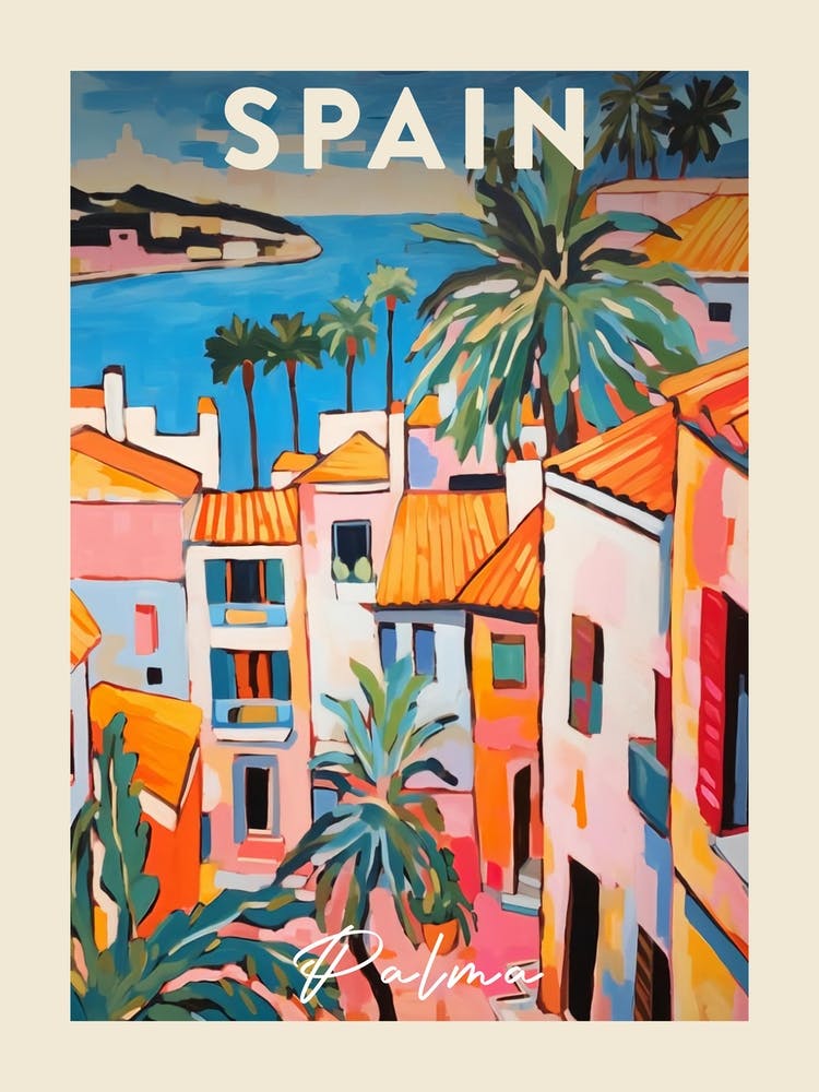 Palma De Mallorca 8 Fauvist Painting Travel Poster