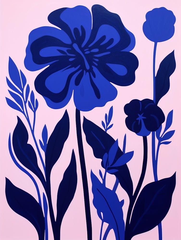 Illustration de fleur bleue - Œillet 3
