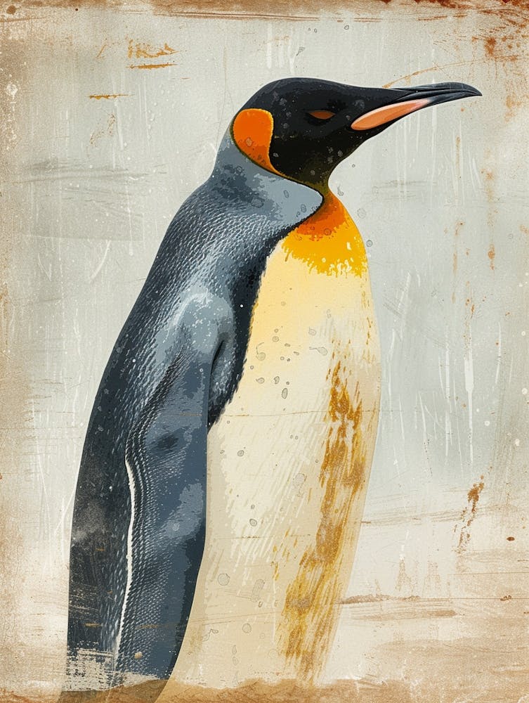 King Penguin Oamaru Blue Penguin Colony Colour Block Painting 5