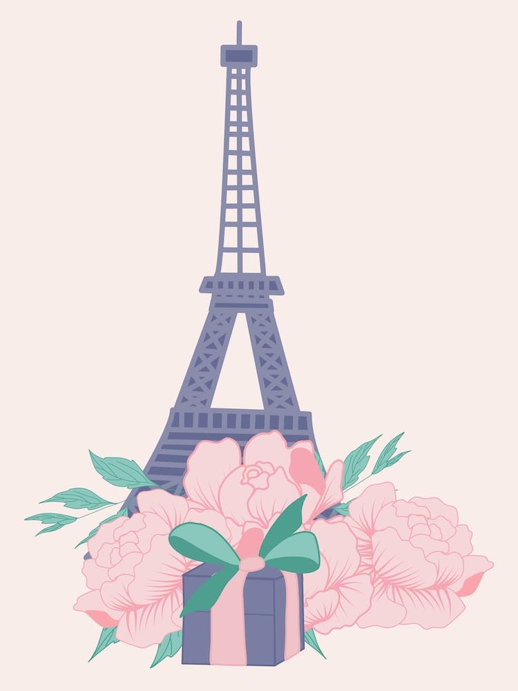 Eiffel Tour And Peonies