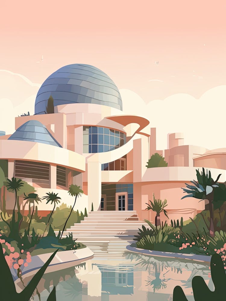 Das Guggenheim Museum Bilbao, Spanien Niedliche botanische Reiseillustration 3