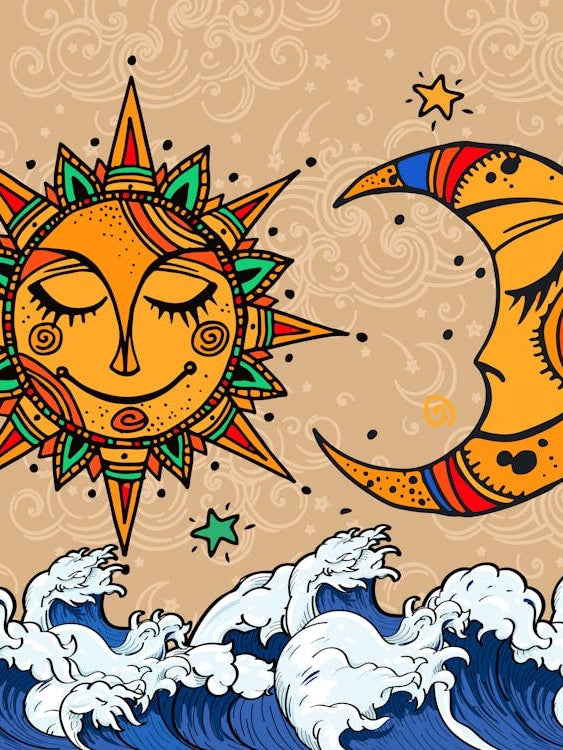 Sun And Moon - Vintage alchemy, esotericism, spiritual, mystic 3