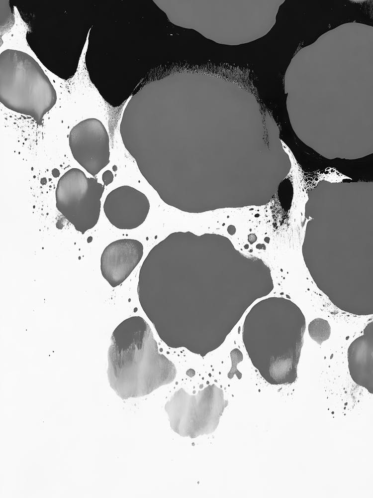 Black And White Abstract Painting 26