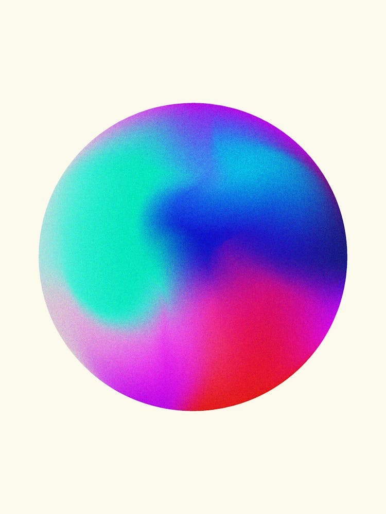 Rainbow Sphere Blue And Pink 1