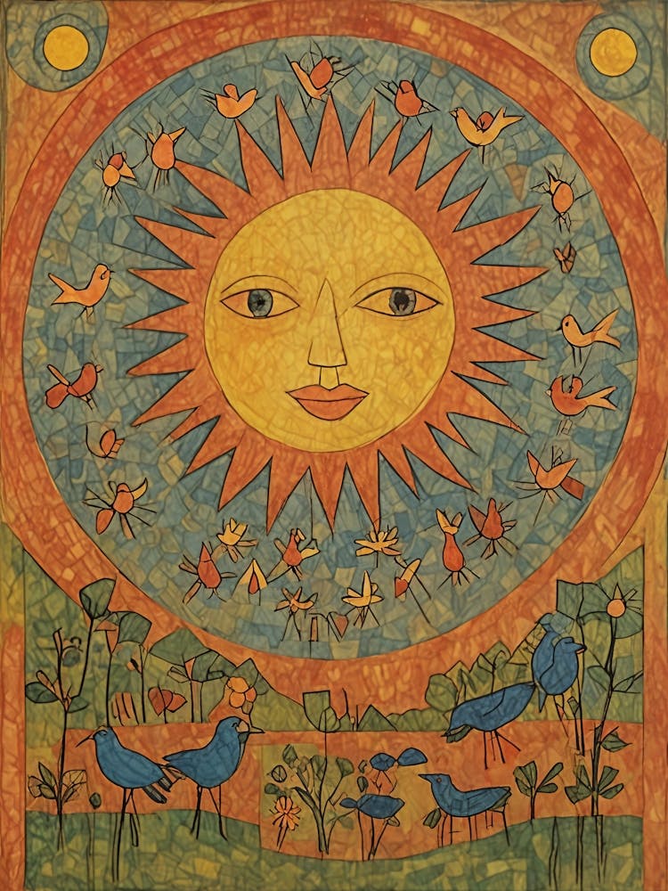 Morning Sun And Birds