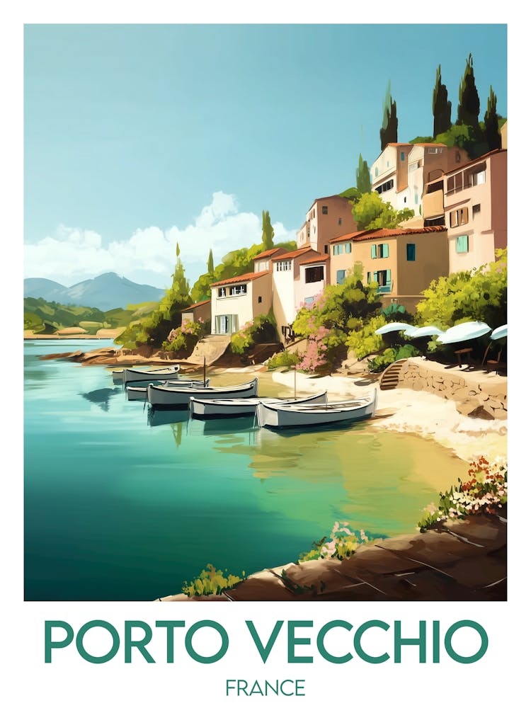 Affiche de voyage Porto Vecchio