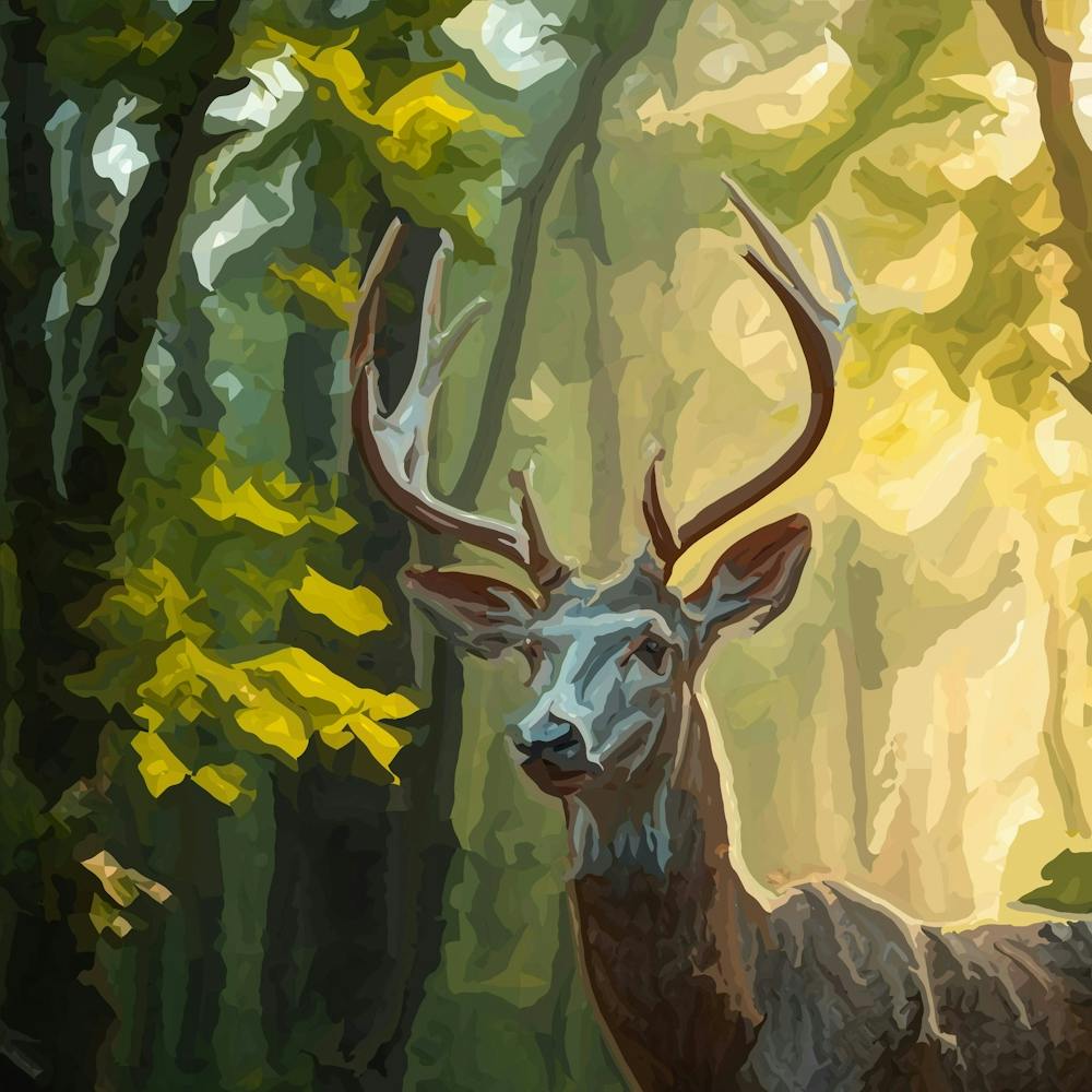 Cerf Dans Les Bois