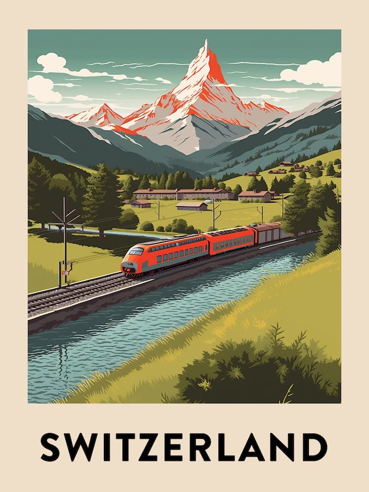 Vintage Travel Poster Switzerland 8