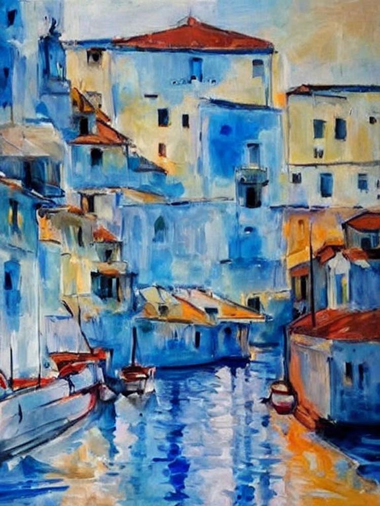 Port Of Corfu Greece Abstract Block 2 harbour