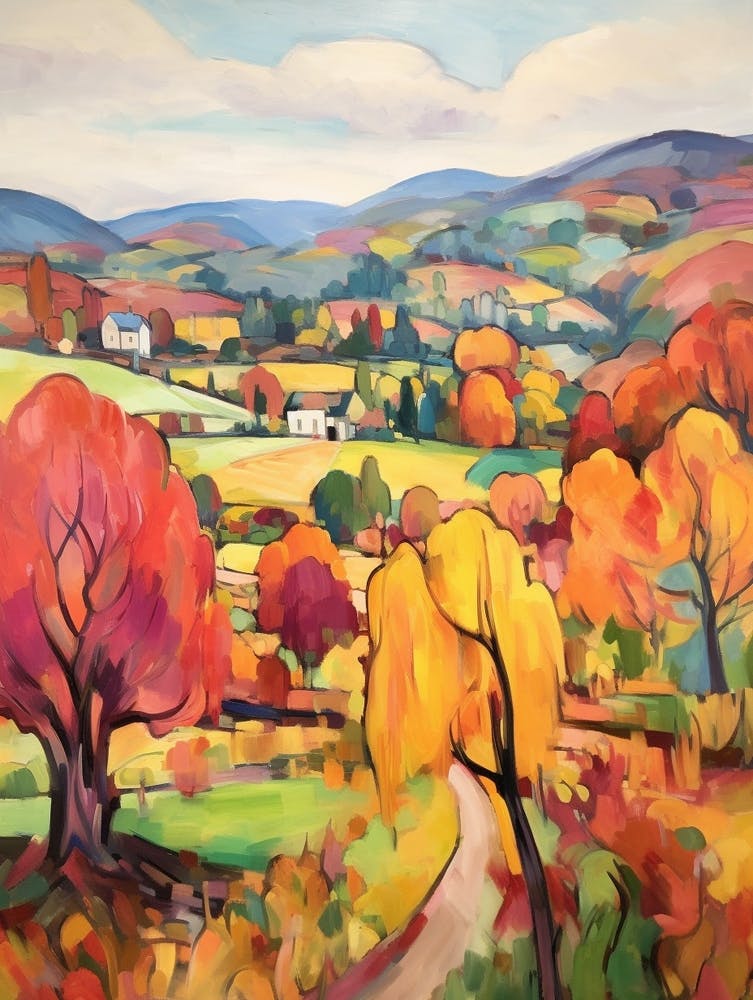 Autumn Gardens Painting Biltmore Estate Gardens 2