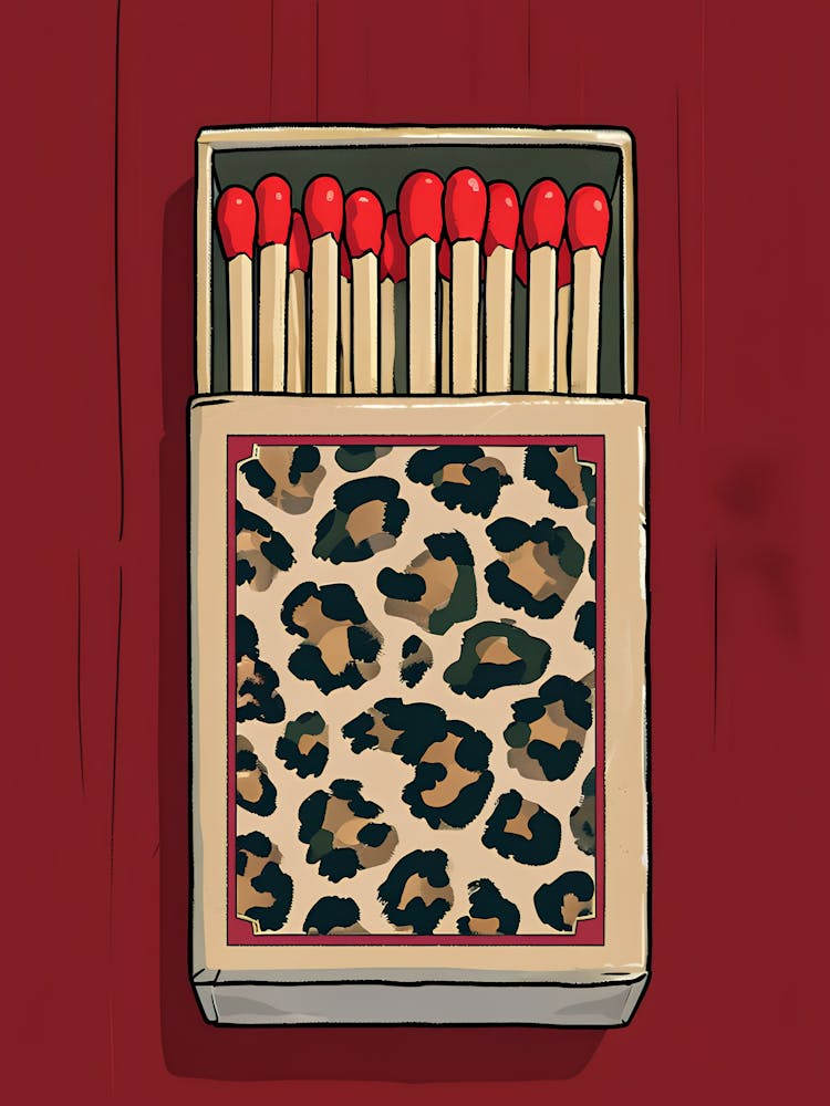 Retro Leopard Matchbox