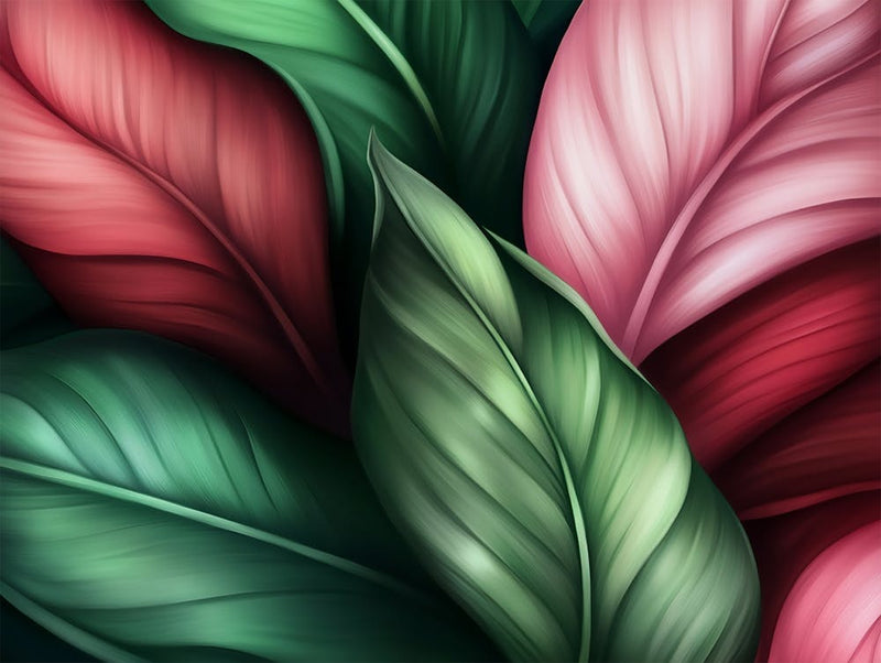 Red And Green Leaves 0000 Tropical 0001 Bp6586 Deep Green Tones No Red Exotic Tropical Leaves Creativ 25932b3d C8b1 479b