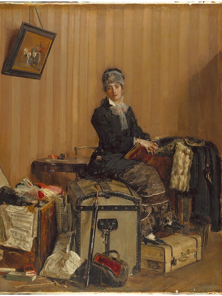 Adieu Paris The Customs, Antonio Mancini 