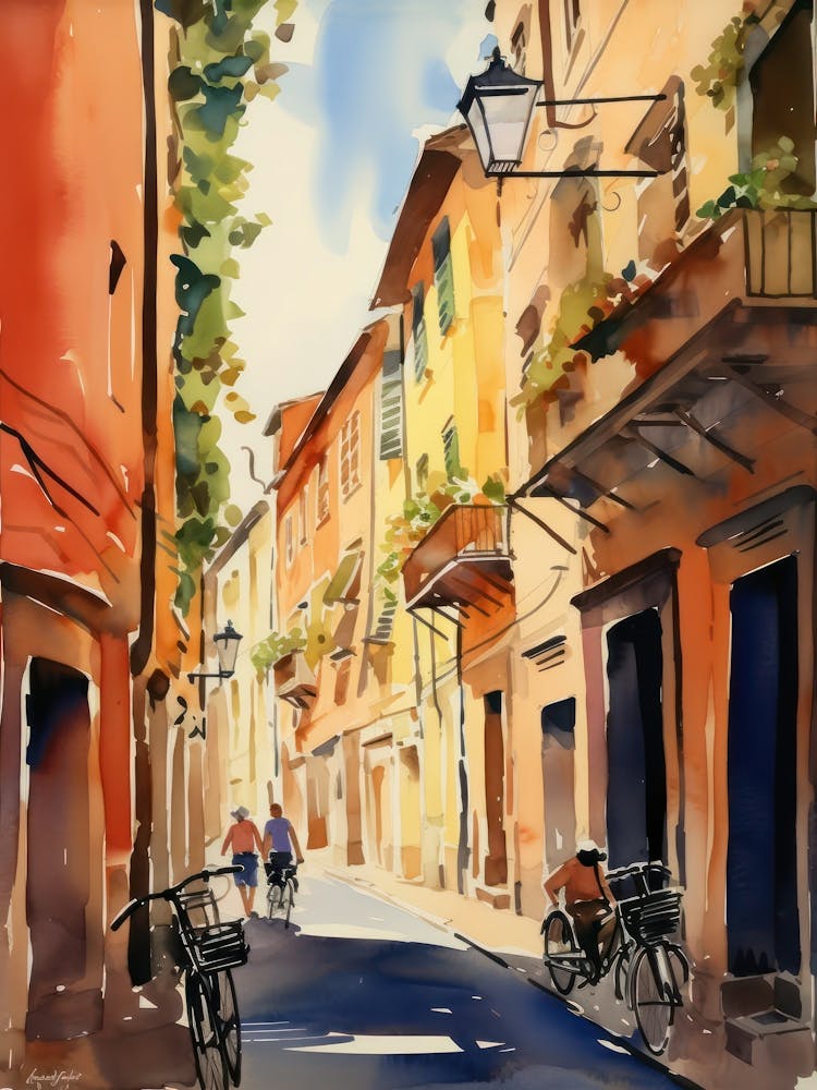 Modena, Italien Aquarellstraßen 2