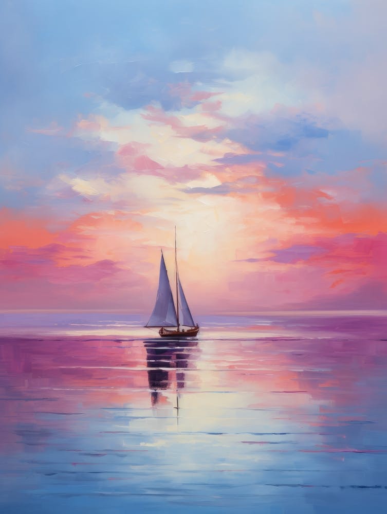 Sailboat At Sunset 11